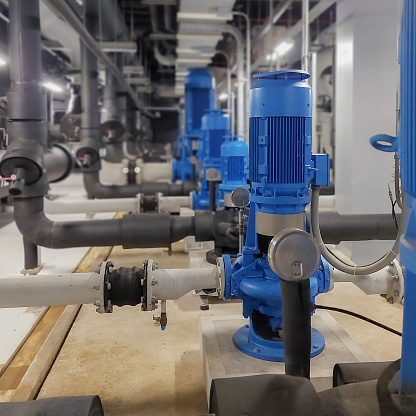 Equipment, cables, motors, pumps and pipes in industrial chiller plants Equipment, cables, motors, pumps and pipes in industrial chiller plants-img